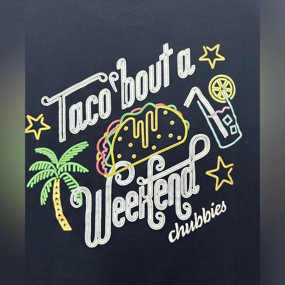 Chubbies Taco Bout A Weekend Pocket T-Shirt Size XXL NWOT - Picture 3 of 7